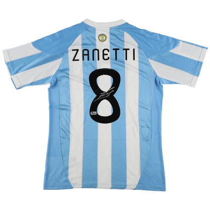 ⚽ Javier Zanetti Signiertes Argentinien Nationaltrikot – inkl. Beckett COA ⚽
