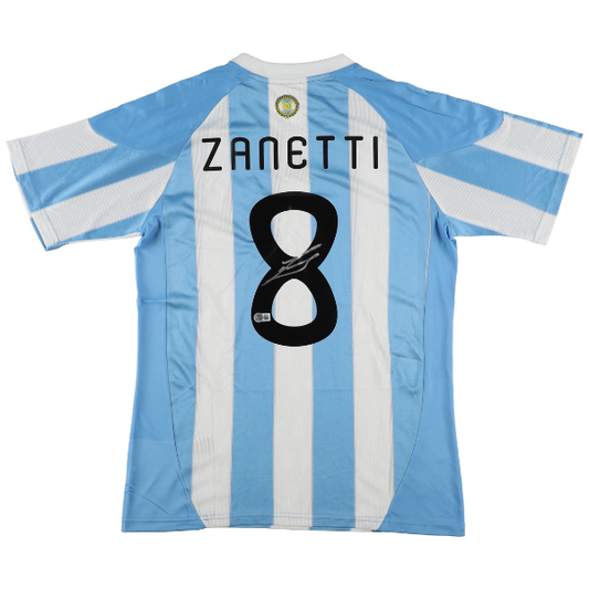 ⚽ Javier Zanetti Signiertes Argentinien Nationaltrikot – inkl. Beckett COA ⚽