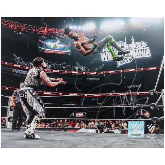 Je'Von Evans WWE Autographed 8" x 10" Cutter on Dominik Mysterio Photograph