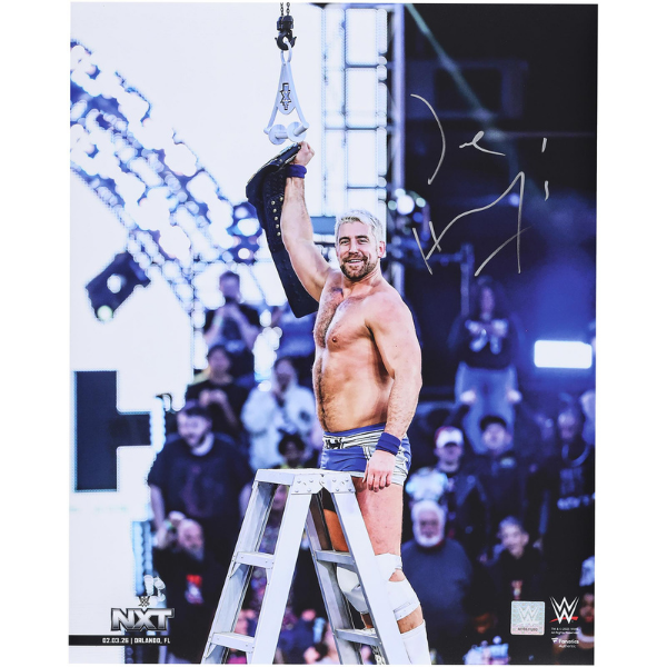 Joe Hendry WWE Autographed 16" x 20" Raising NXT Title Photograph