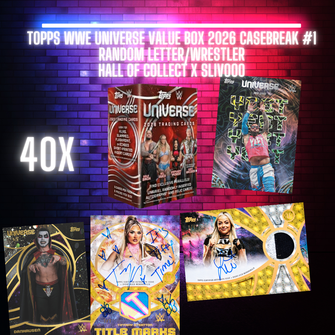 Topps WWE Universe Value Box 2026 Casebreak #1 Random Letter/Wrestler Hall of Collect x Slivooo