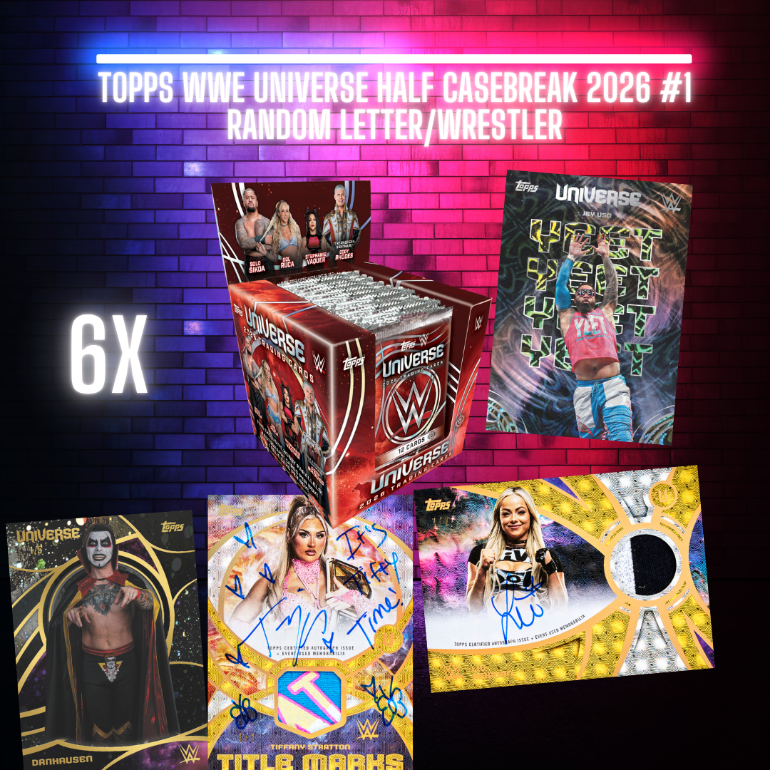 Topps WWE Universe Hobby 2026 Half Casebreak #1 Random Letter/Wrestler