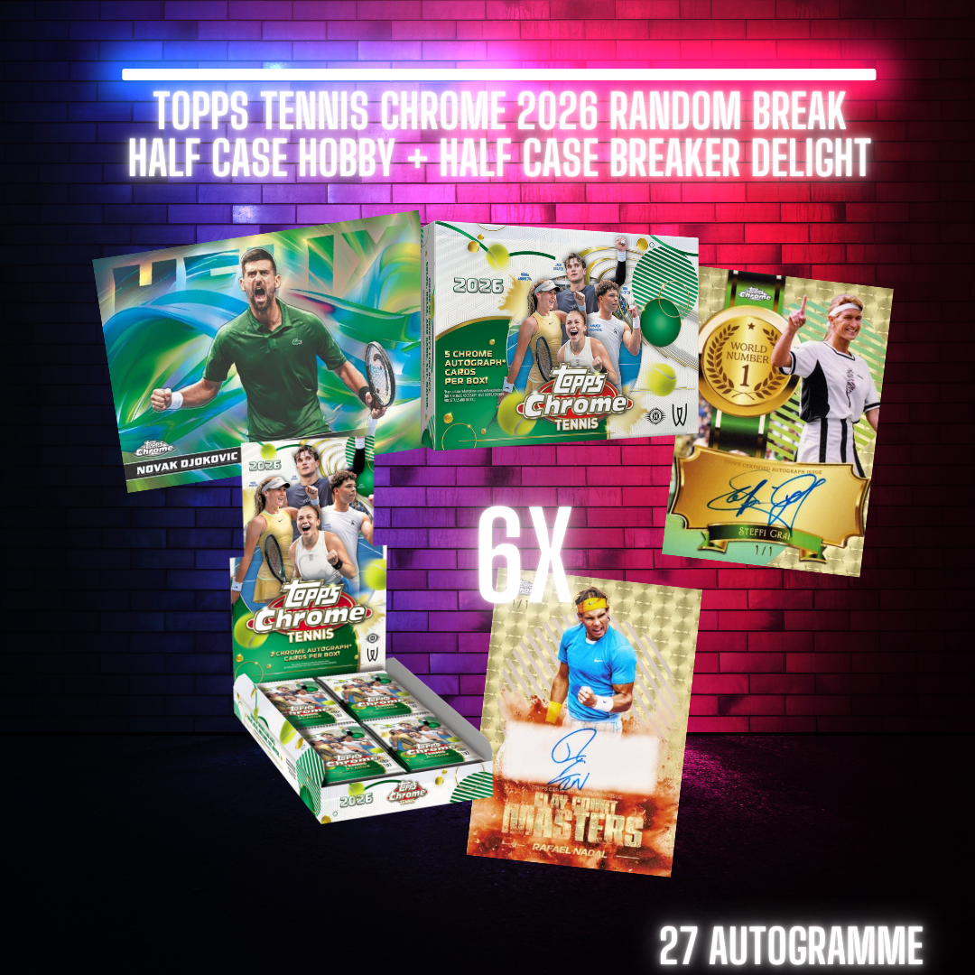 Topps Tennis CHrome 2026 Random Break Half Case Hobby + Half Case Breaker Delight