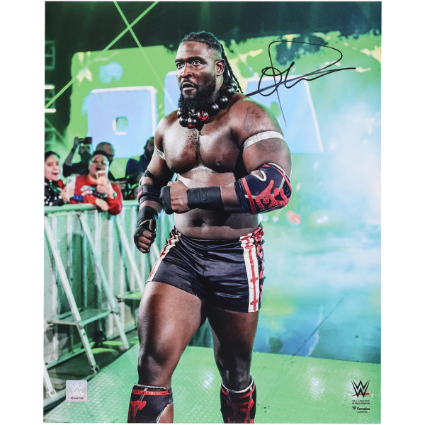 Oba Femi WWE Autographed 16" x 20" Entrance Walk Photograph