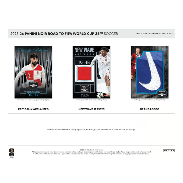 Panini Noir Soccer Hobby Box Road to World Cup 2025/2026 (Fussball)