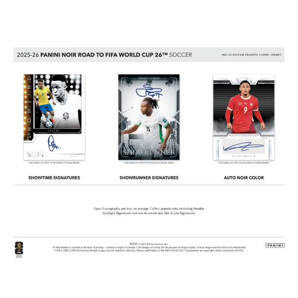 Panini Noir Soccer Hobby Box Road to World Cup 2025/2026 (Fussball)