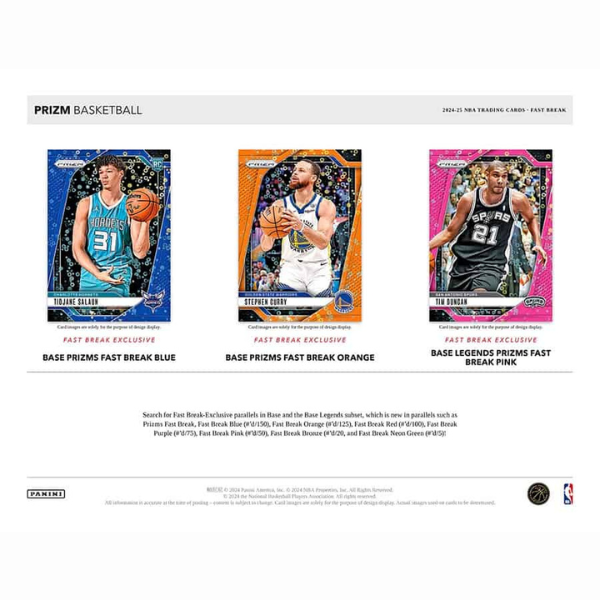 Coffret Hobby Basketball Panini Prizm Fast Break NBA 2024/2025