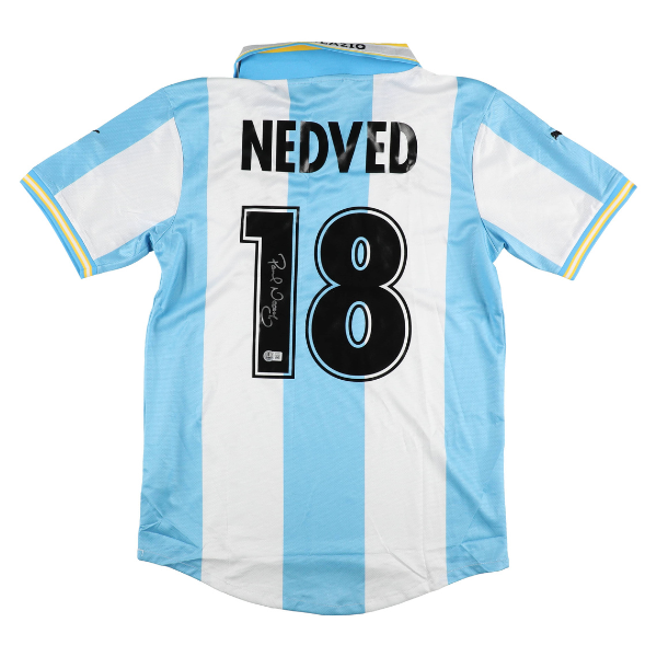 ⚽ Pavel Nedvěd Signiertes SS Lazio Trikot – inkl. Beckett COA ⚽