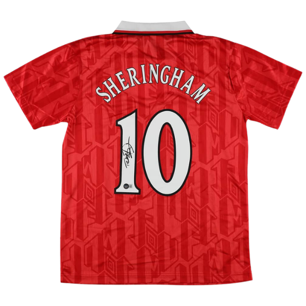 Teddy Sheringham Signed Manchester United Jersey - Beckett