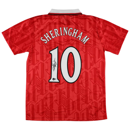 Teddy Sheringham Signed Manchester United Jersey - Beckett