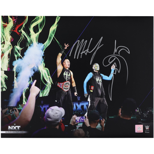 The Hardy Boyz WWE Autographed 16" x 20" WWE Return NXT Entrance Photograph