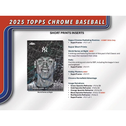 Topps Chrome Baseball MLB Hobby Jumbo Box 2025