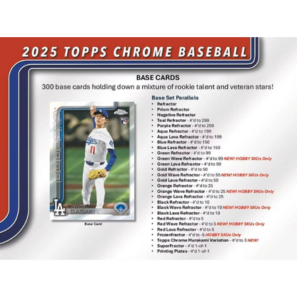 Topps Chrome Baseball MLB Hobby Jumbo Box 2025