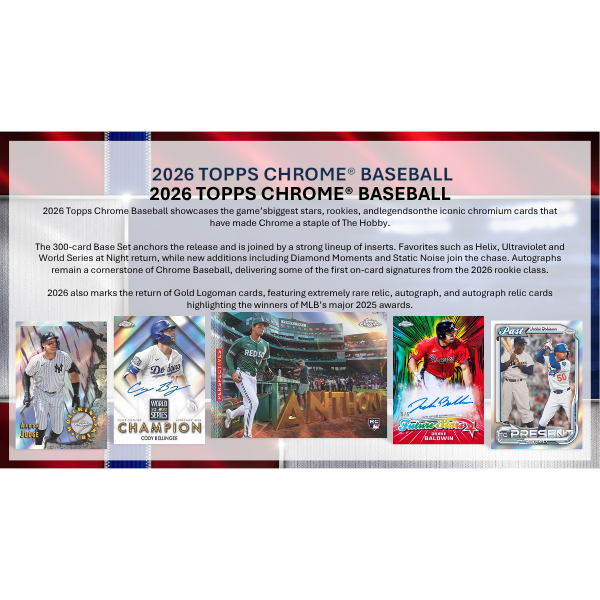 Topps Chrome Baseball Value Box Blaster 2026