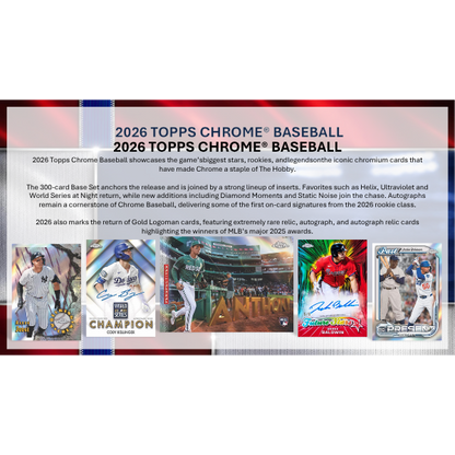 Topps Chrome Baseball Value Box Blaster 2026