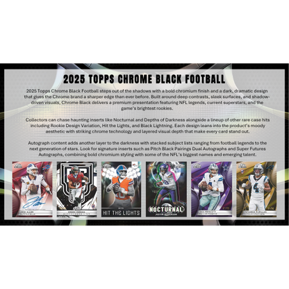 Topps Chrome Black Hobby Box 2025 (Football)