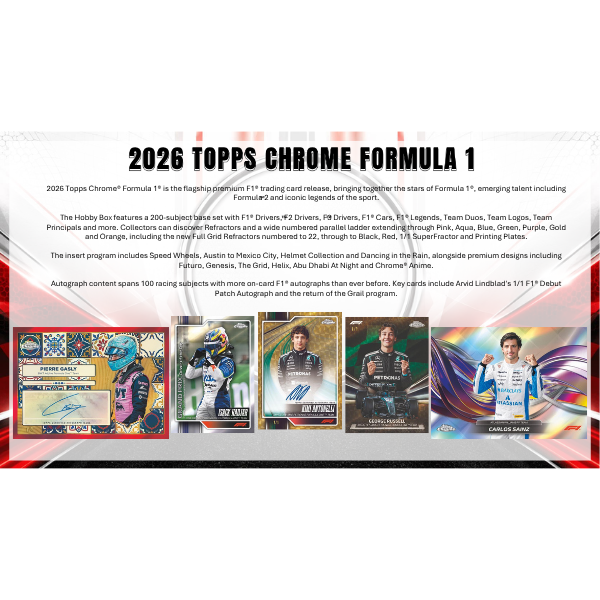 Topps Chrome Formula 1 Mega Box 2026 (Formel 1)