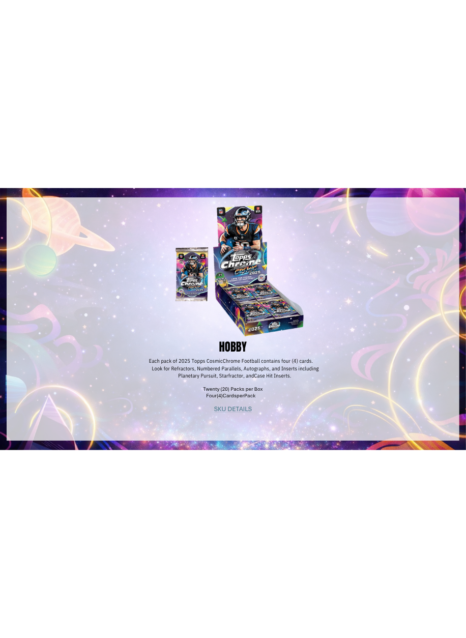 Topps Cosmic Chrome Football 2025 Hobby Box