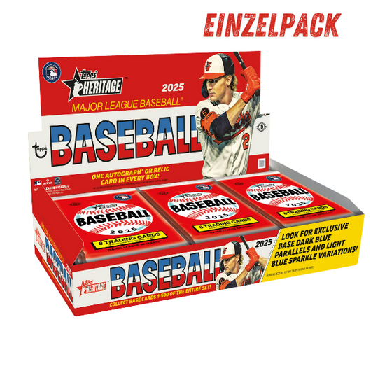 Coffret de baseball Topps Heritage Hobby Box 2025, paquet individuel