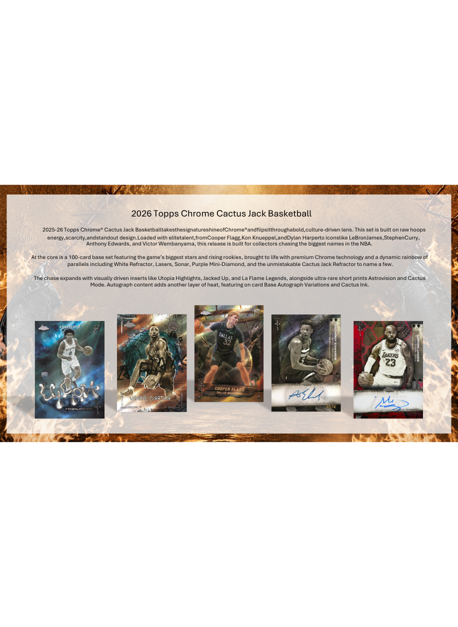Topps NBA Cactus Jack Chrome 2025/2026 - Hobby Box
