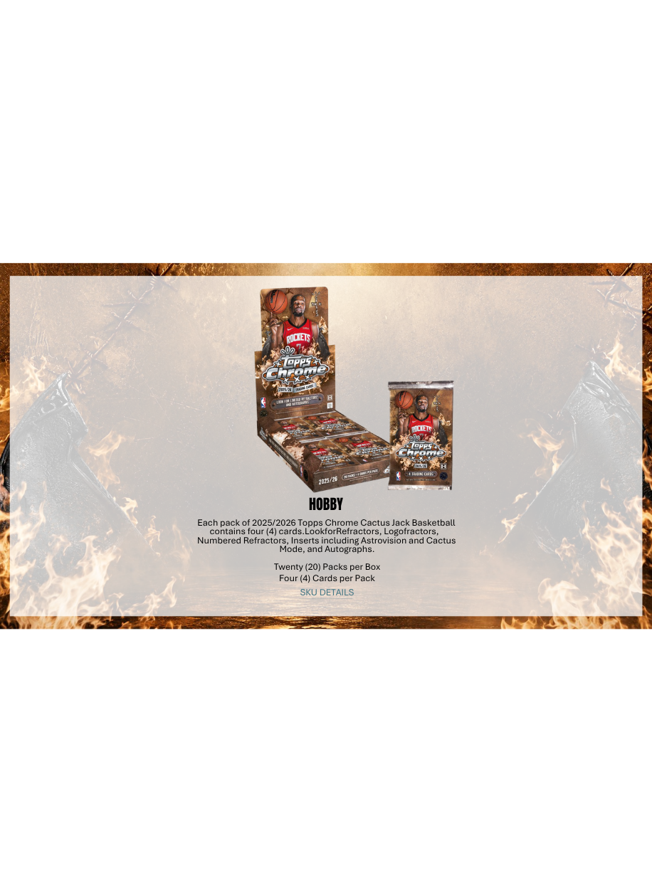 Topps NBA Cactus Jack Chrome 2025/2026 - Hobby Box