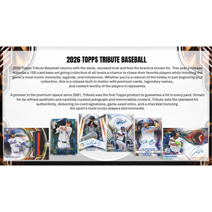 Topps Tribute Baseball MLB Hobby Box 2026