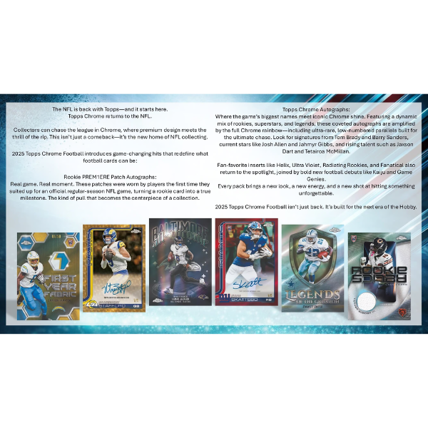 Topps Chrome NFL Hobby Box 2025 (Football)