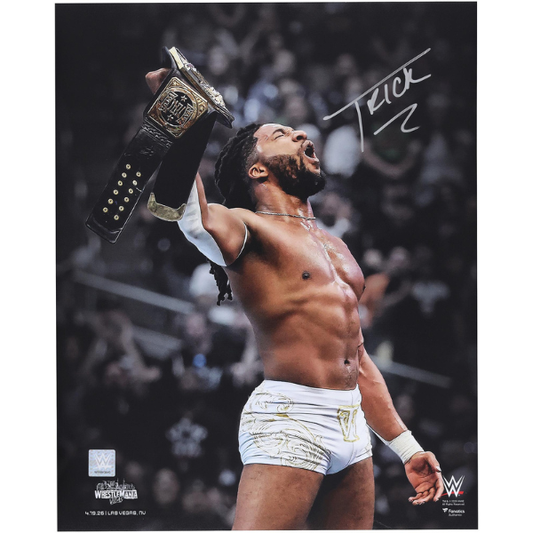 Trick Williams WWE Autographed 16" x 20" WrestleMania 42 Raising Title Photograph